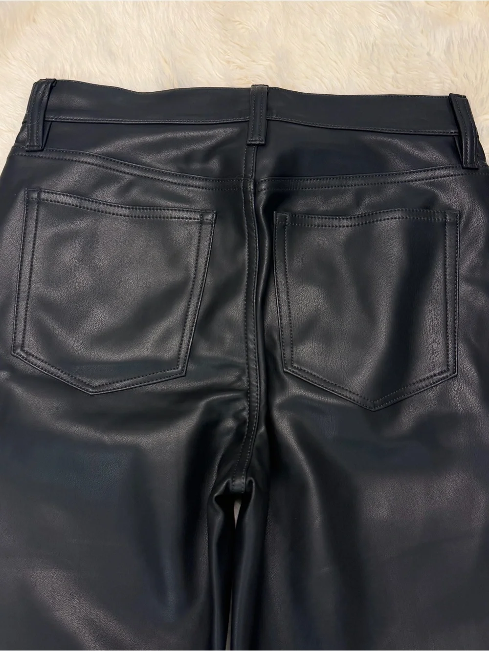 J. Crew Full Length Straight Leg Faux Leather Pants